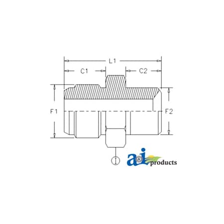 A & I Products Straight Connector JIC Male-NPTF Male, 2 pk 1.75" x4" x1.75" A-2404-05-04